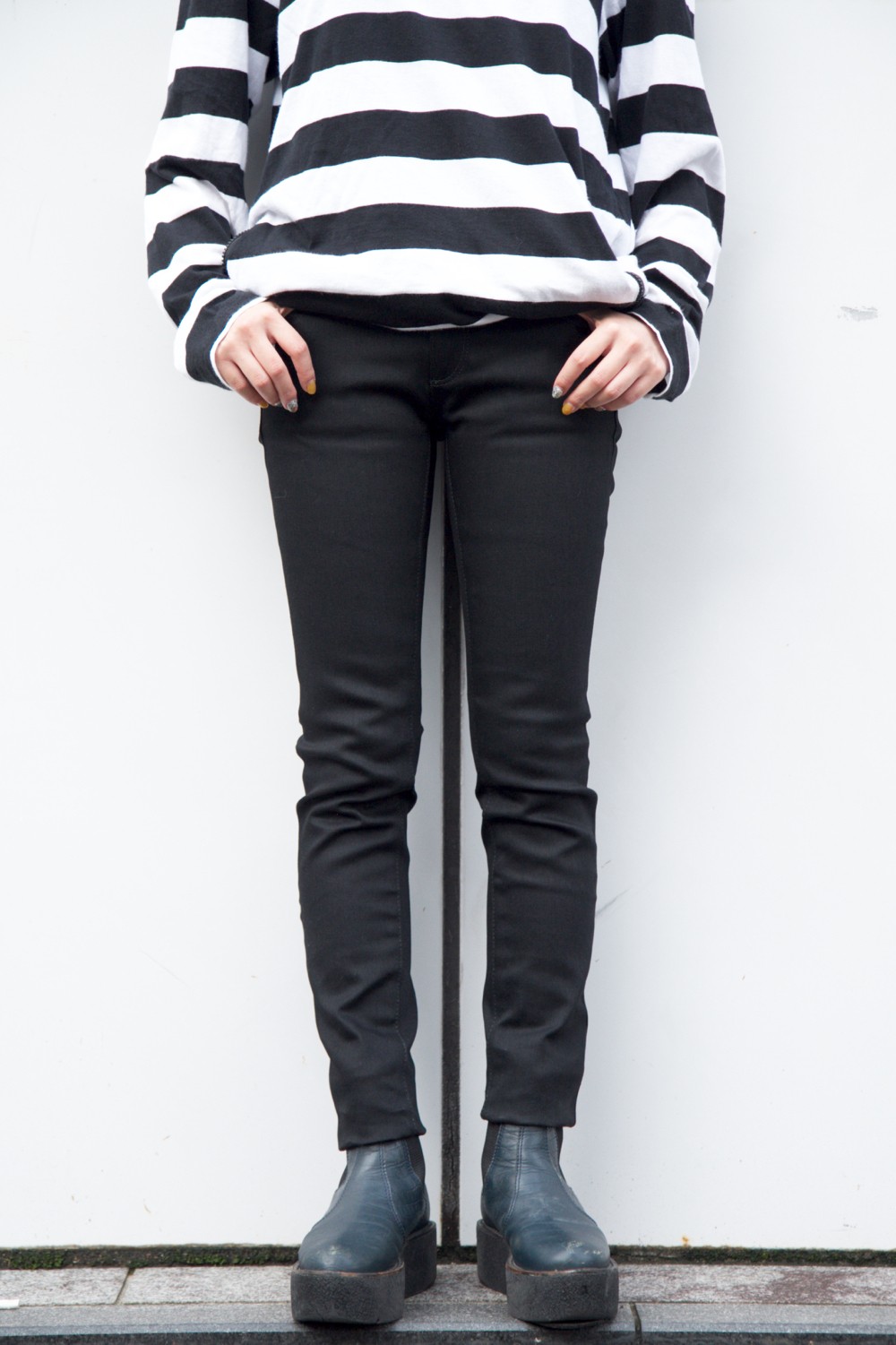 スキニー ブラック blackmeans - 05 WOMEN SKINNY BLACK / スキニー デニムパンツ