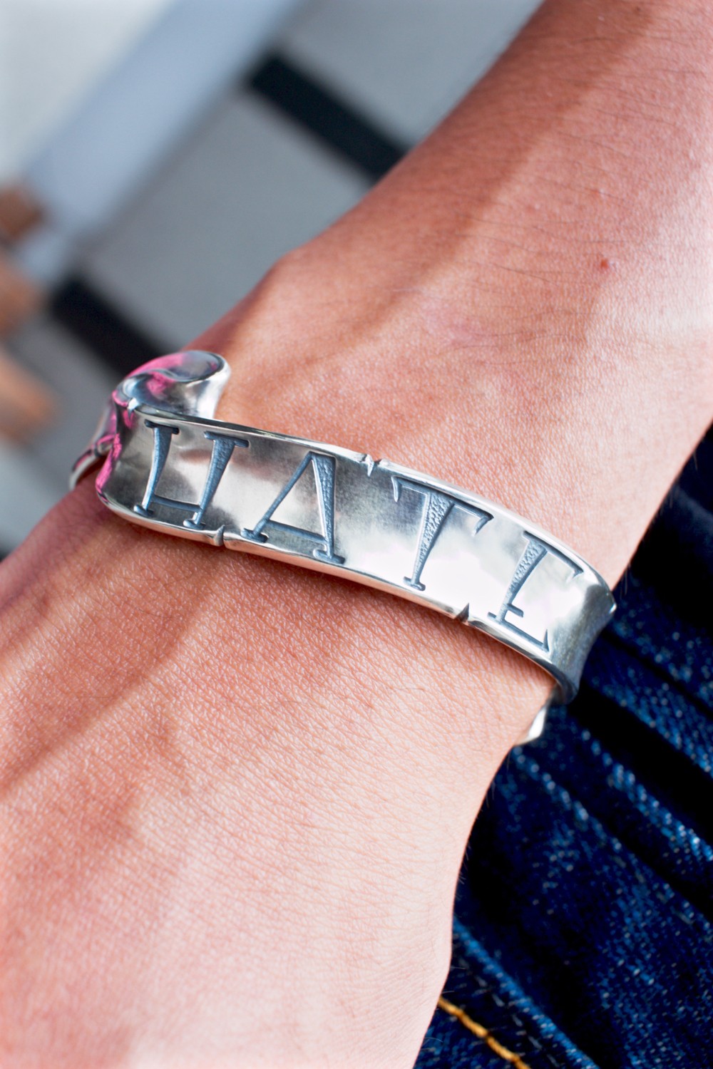 RAT RACE - MESSAGE ON RIBBON BANGLE HATE (S) | HAZE