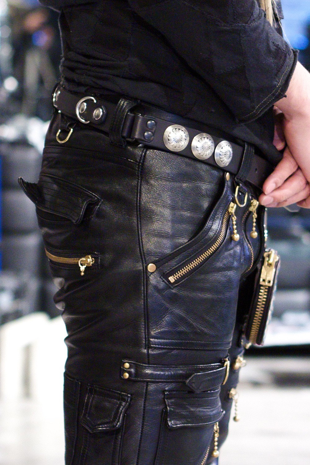 blackmeans - 945-81GAC104-1 / ナローコンチョベルト (BLACK
