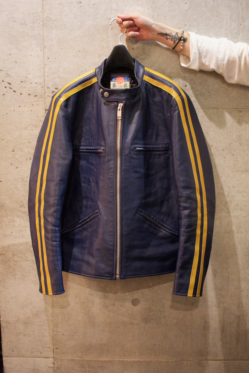 blackmeans - SPman シングルライダース (NAVY/L.BLUE) | HAZE