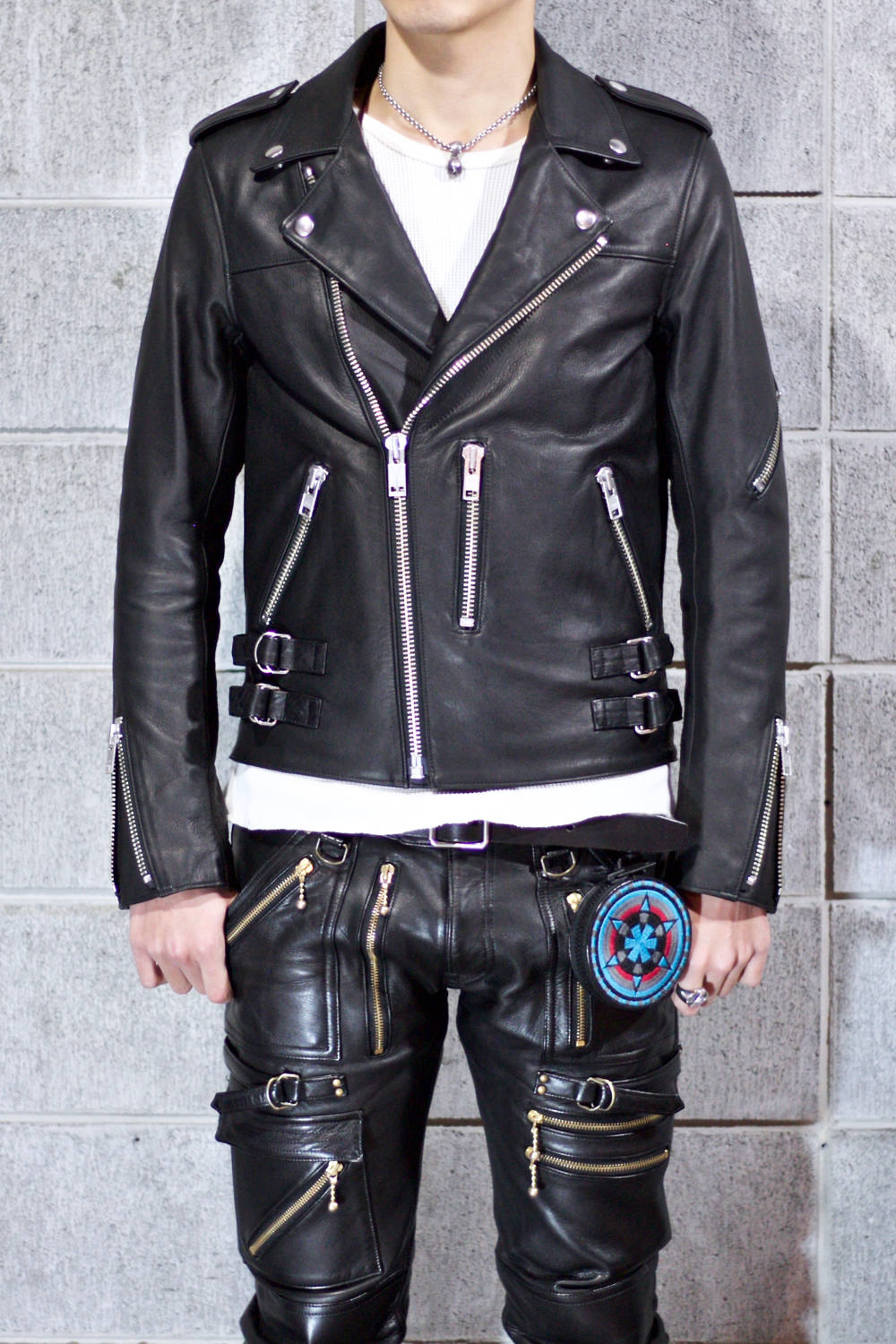 ✨極美品✨23区 ニジュウサンク　ダブル　ライダース　ブラック　黒　Mサイズ ラムレザー ライダース ジャケット （レザーブルゾン・ジャケット