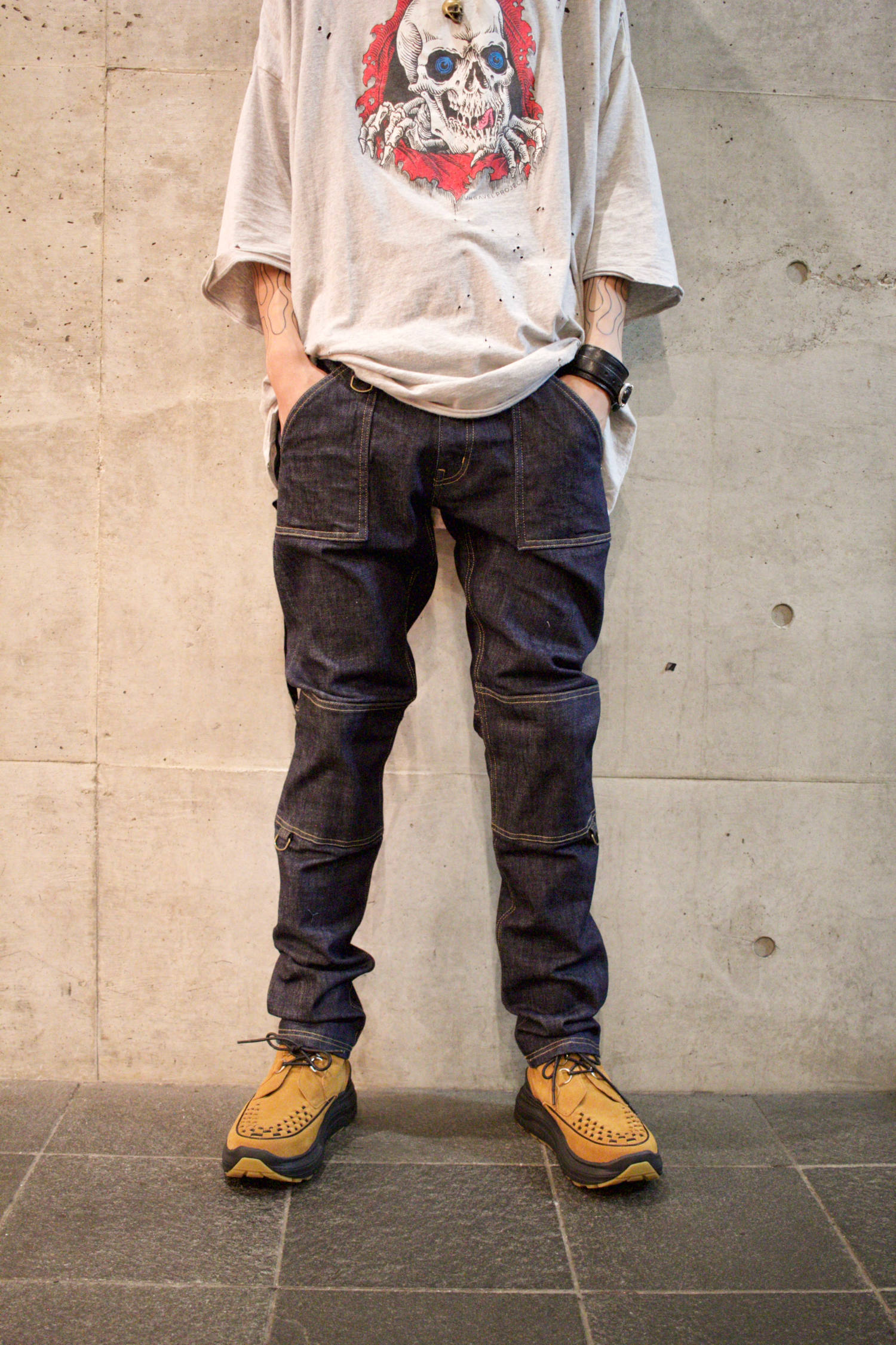 blackmeans デニムスリムパンツ　black Mサイズ 11oz Denim Stretch Slim Pants – blackmeans