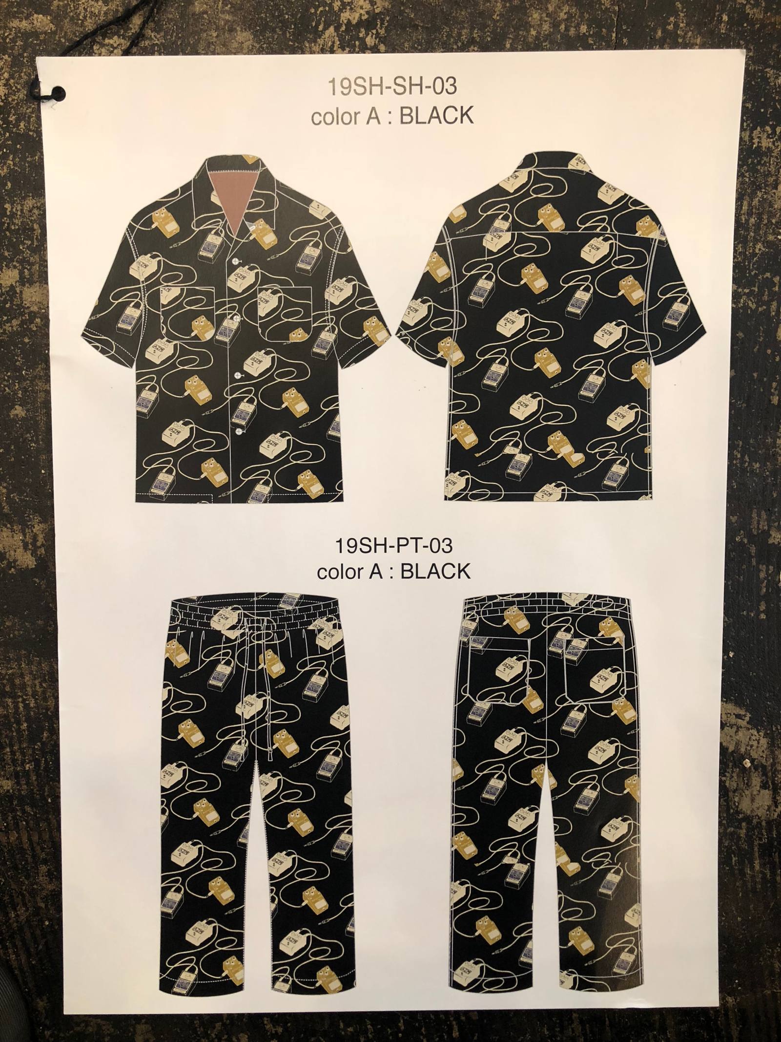 Azuma. パジャマシャツ Azuma - KURT'S PAJAMA SHIRT / パジャマシャツ (Black, White